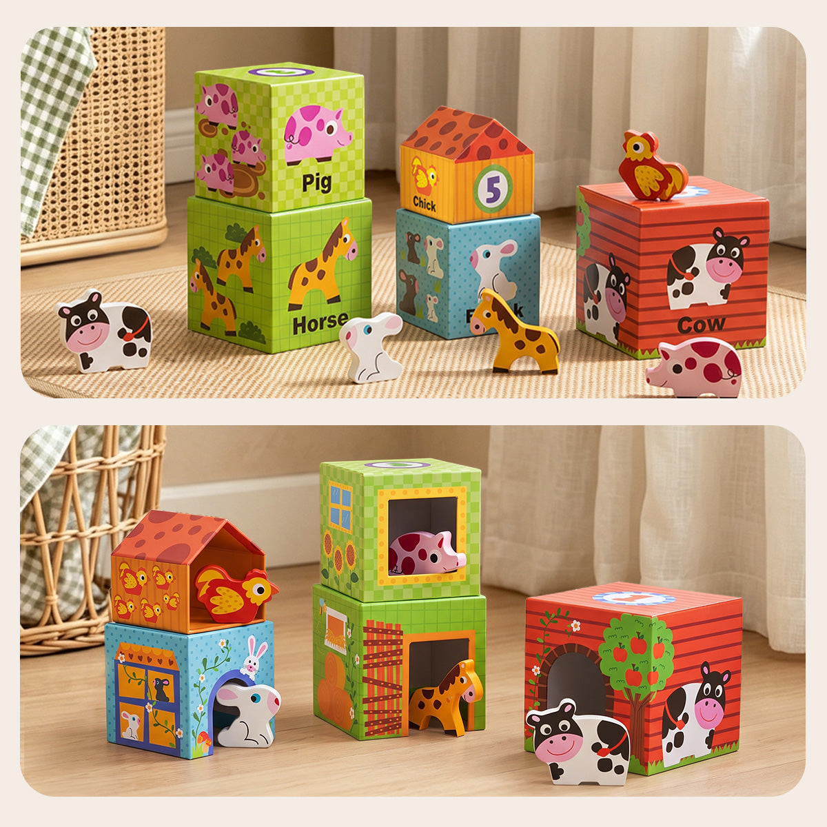 TOOKY TOY Nesting Box - Farm---TKF053