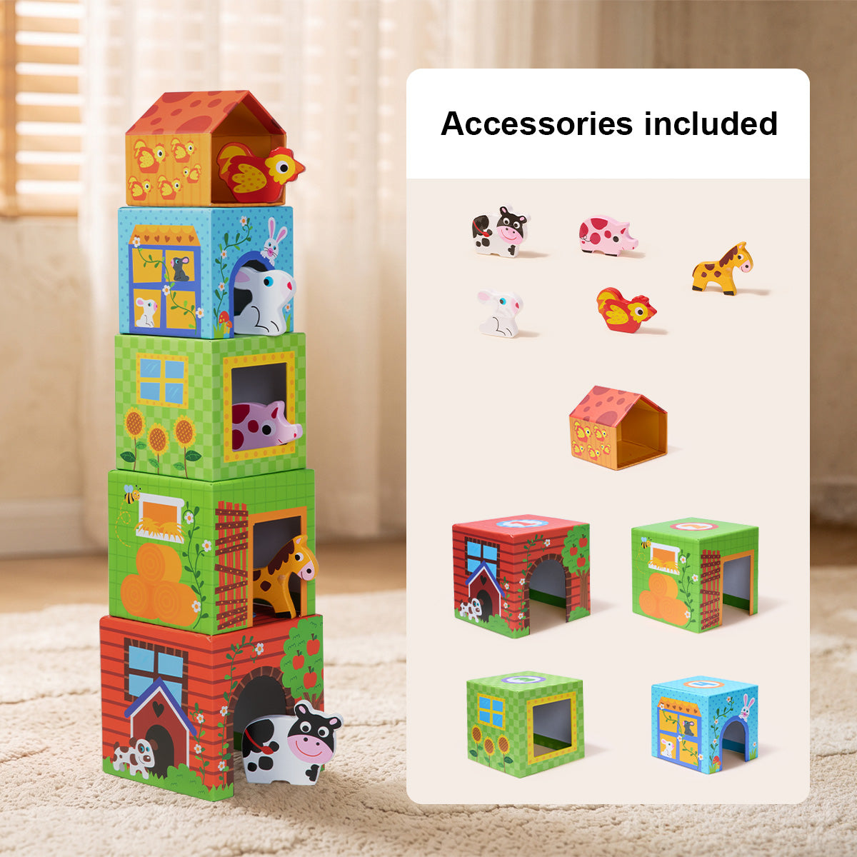 TOOKY TOY Nesting Box - Farm---TKF053