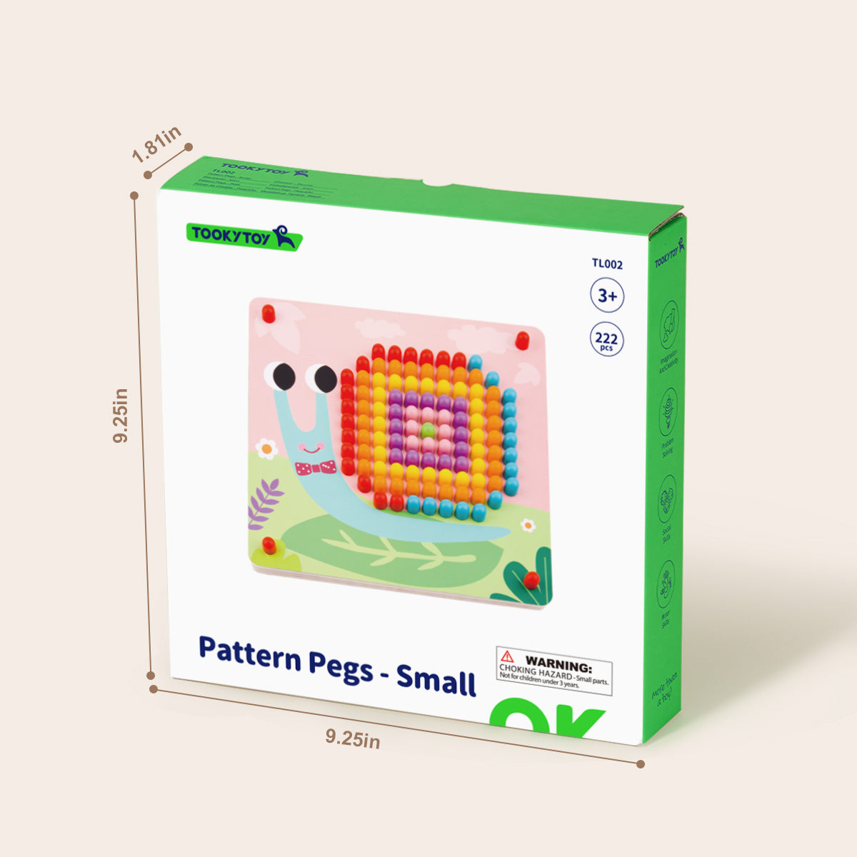 TOOKY TOY Pattern Pegs - Small---TL002
