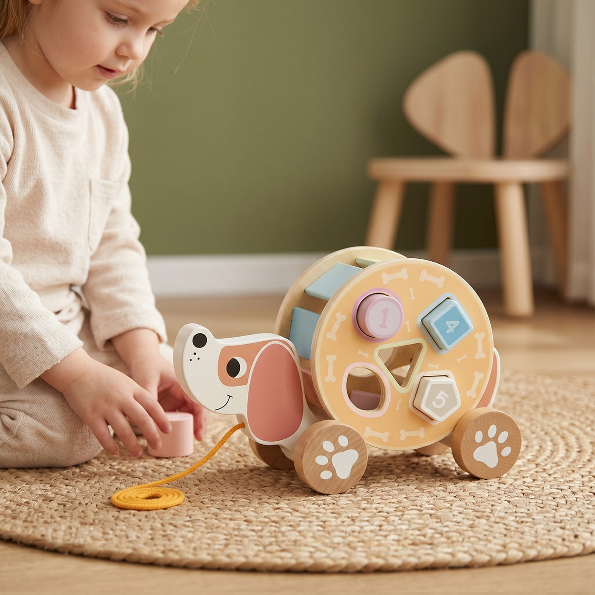 TOOKY TOY Pull Along - Hedgehog---TL033N