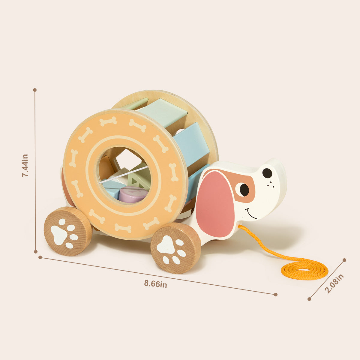 TOOKY TOY Pull Along - Hedgehog---TL033N