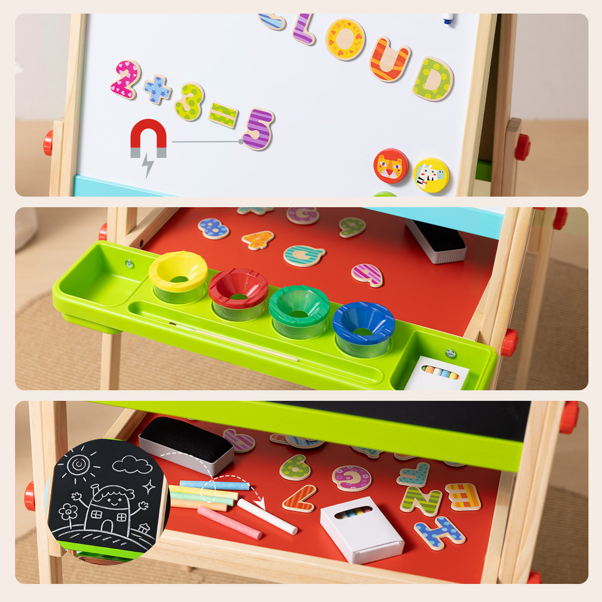 TOOKYTOY Deluxe Standing Art Easel---TL114