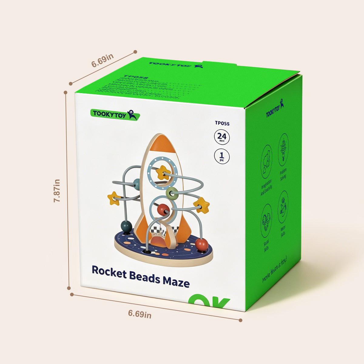 TOOKY TOY Rocket Beads Maze---TP058