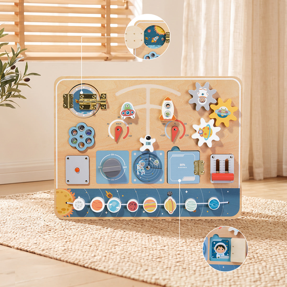 TOOKY TOY Busy Board - Space---TP113
