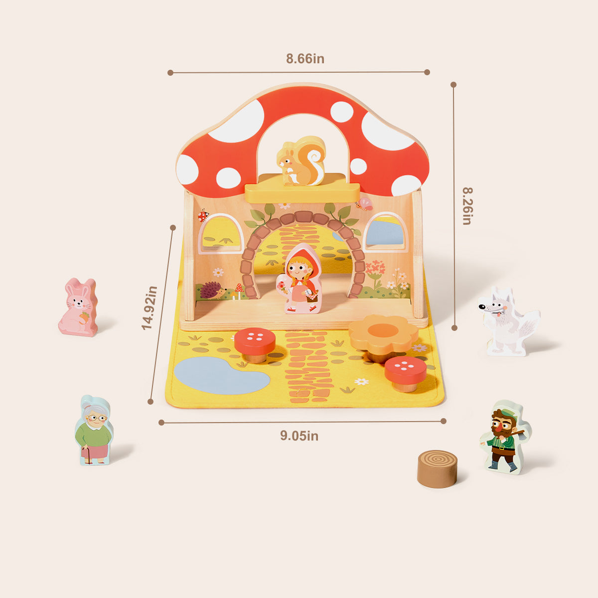 TOOKY TOY Little Red Riding Hood Play Set---TP519