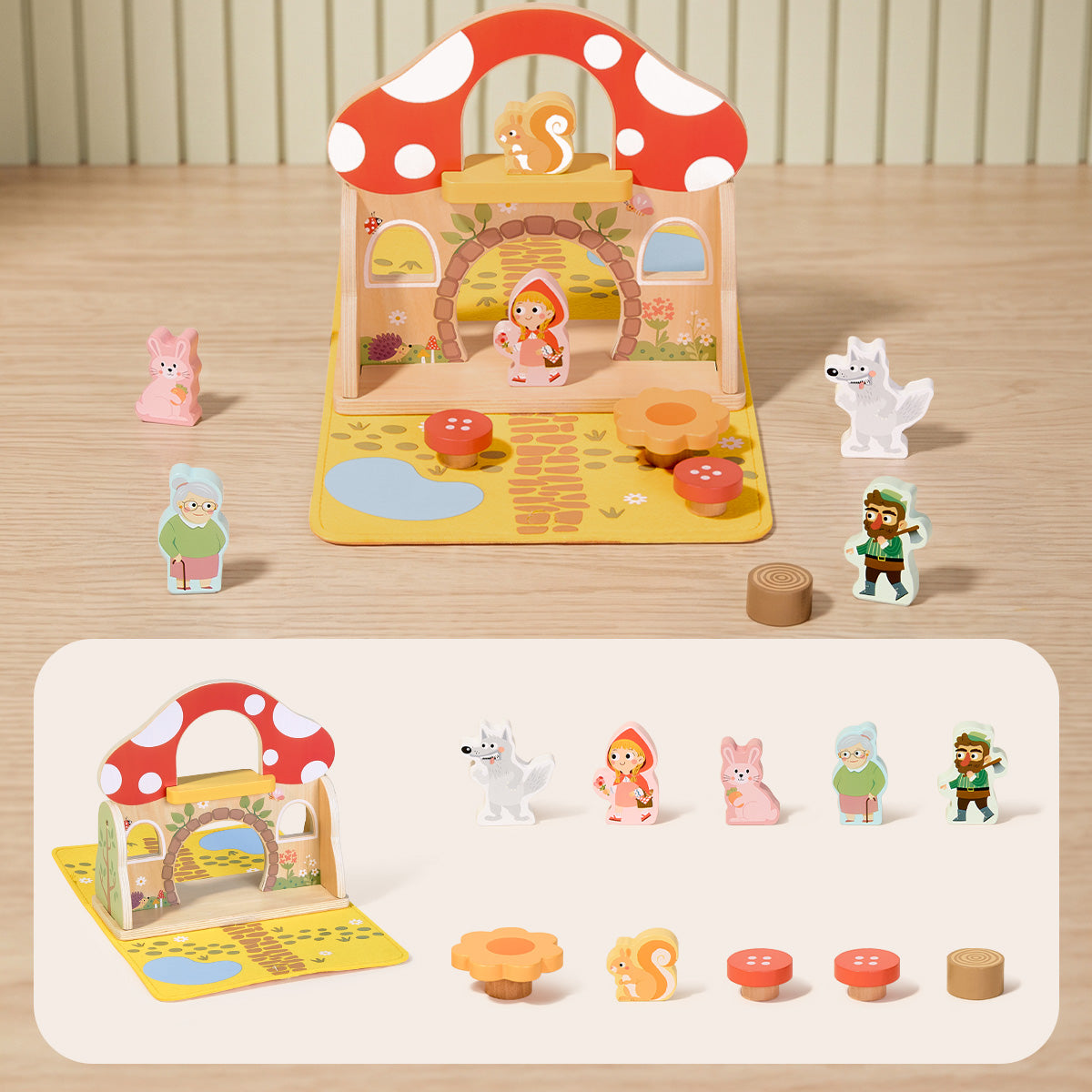TOOKY TOY Little Red Riding Hood Play Set---TP519