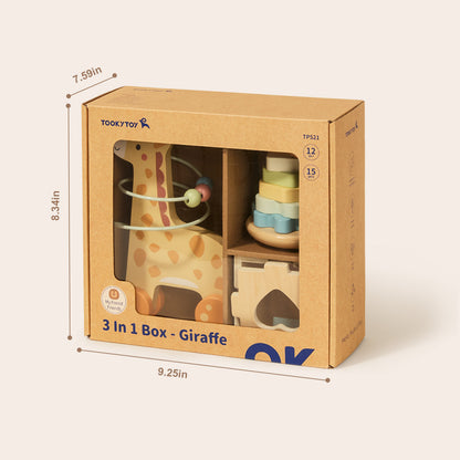 TOOKY TOY 3 In 1 Box - Giraffe---TP521