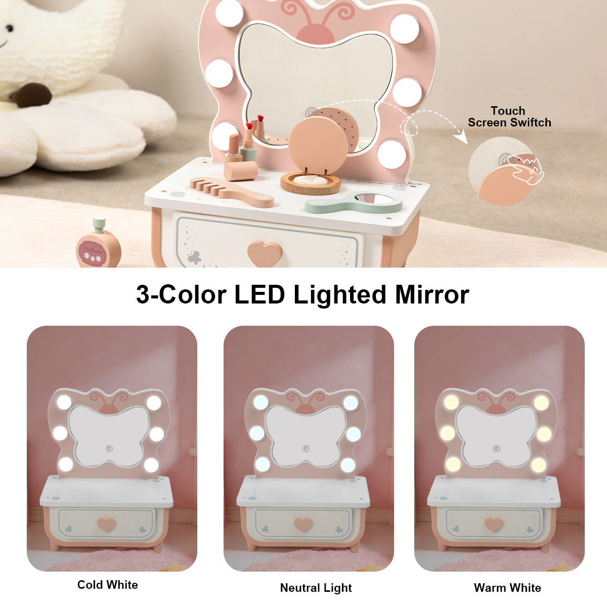 TOOKYTOY Dressing Table - Butterfly---TP528 – Tooky