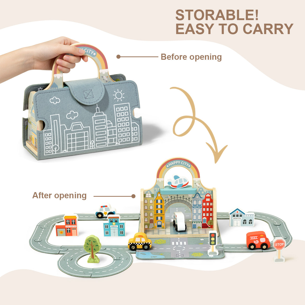 TOOKY TOY Felt City---TP536