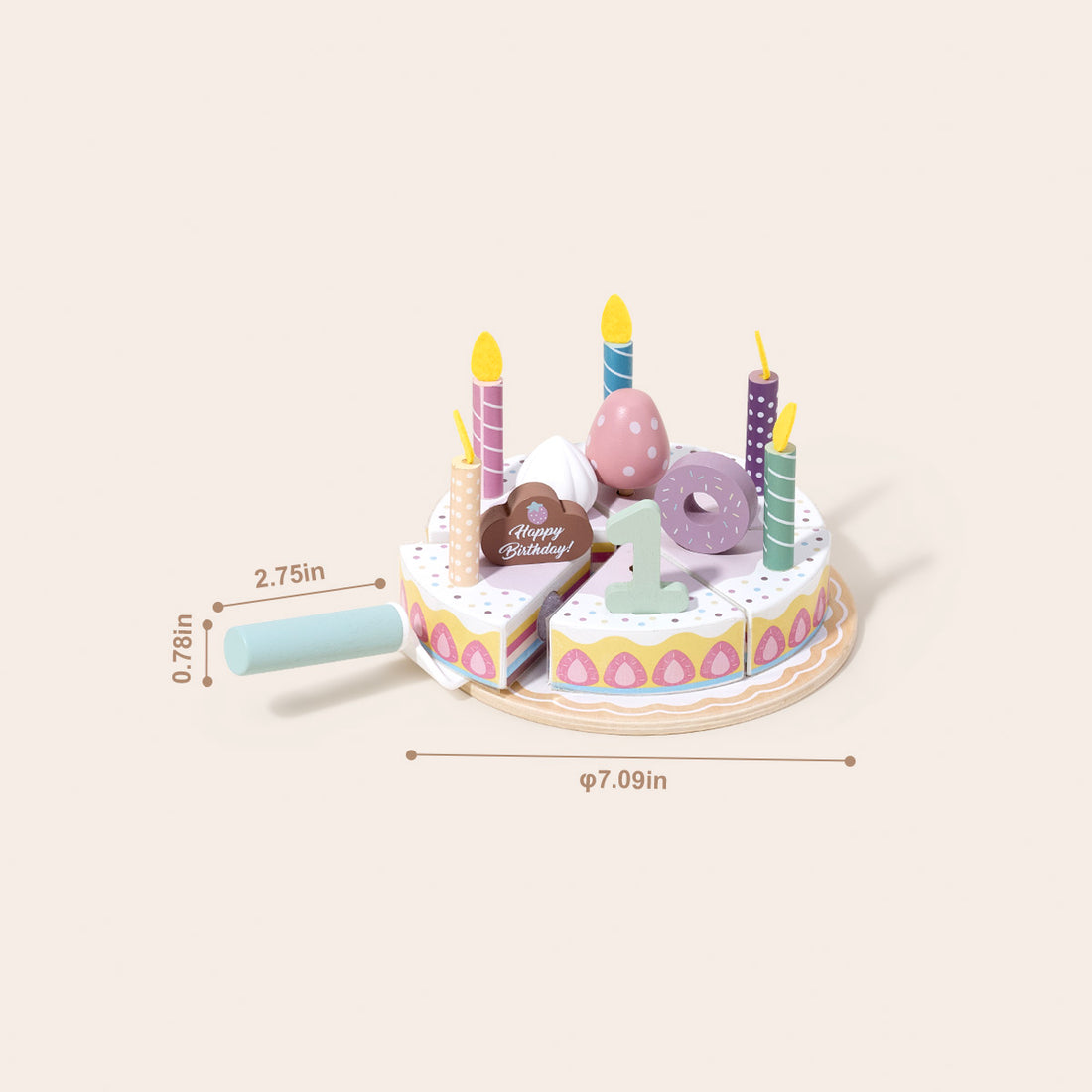 TOOKY TOY Birthday Cake Set---TP541