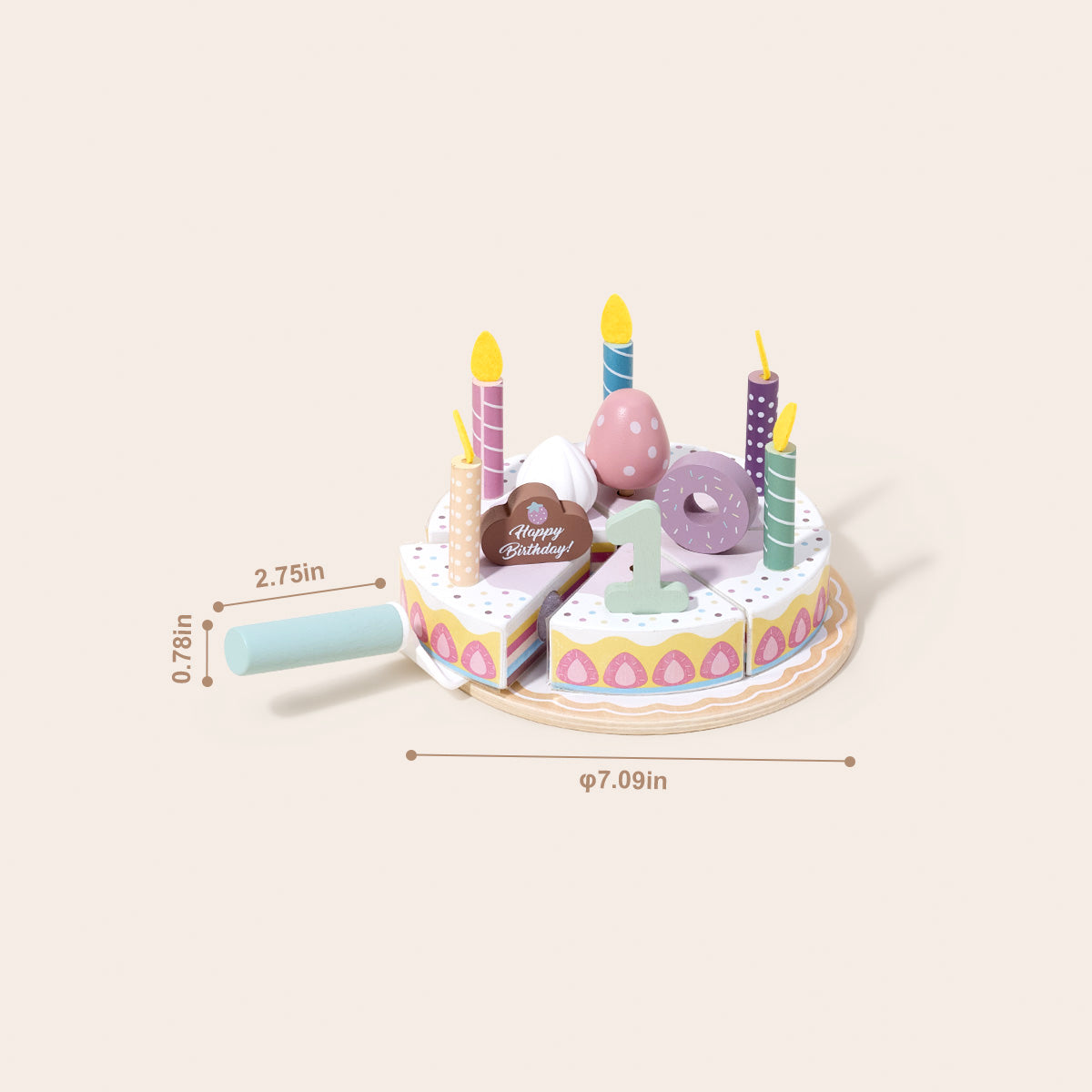 TOOKY TOY Birthday Cake Set---TP541