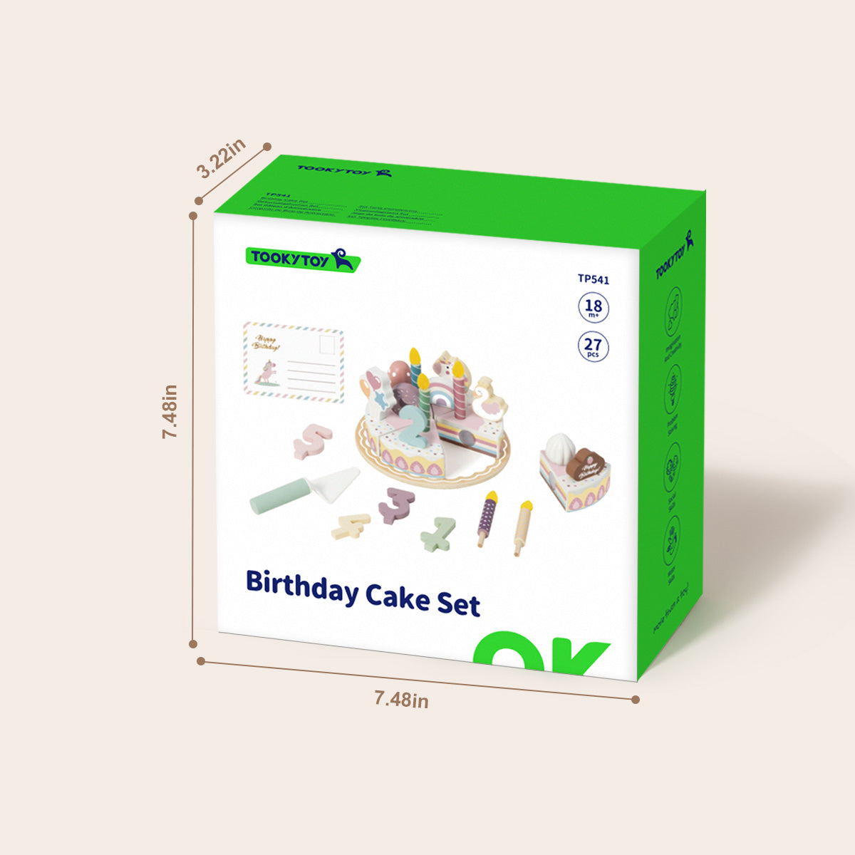 TOOKY TOY Birthday Cake Set---TP541
