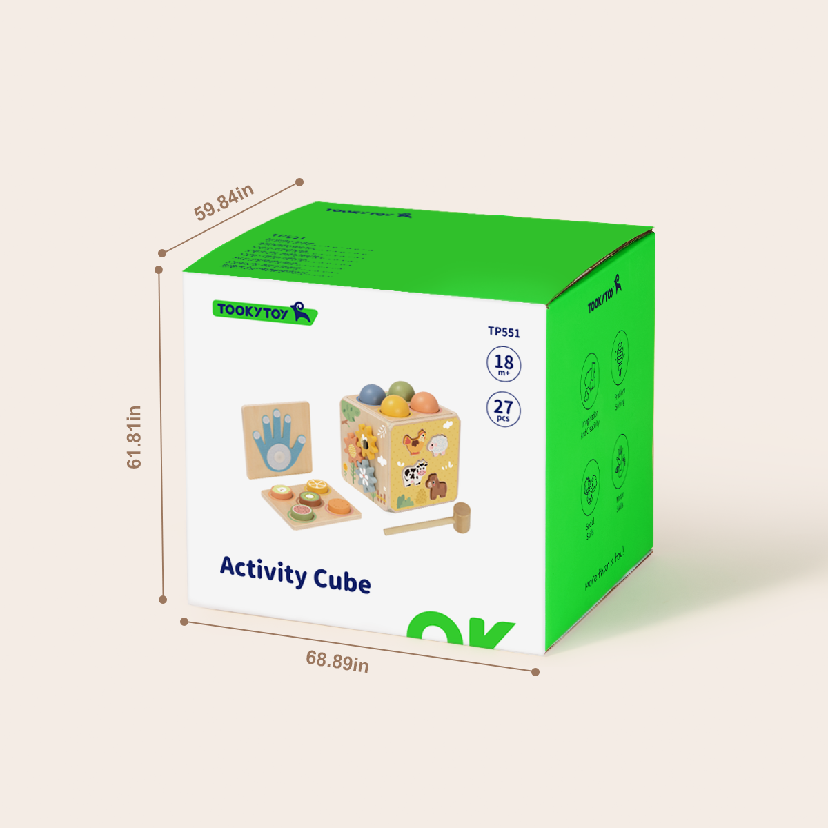 TOOKY TOY Activity Cube---TP551