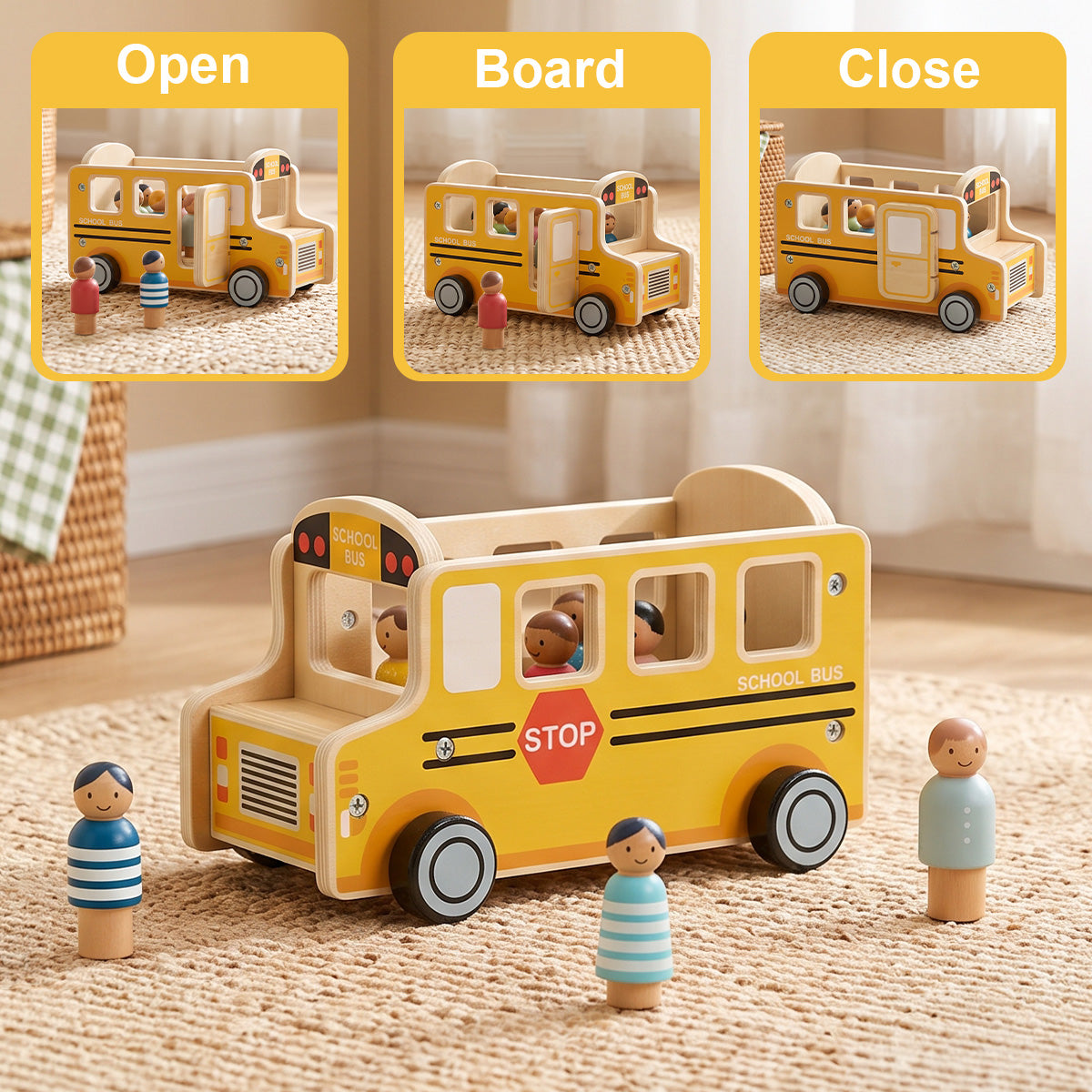 TOOKY TOY School Bus Set---TP562