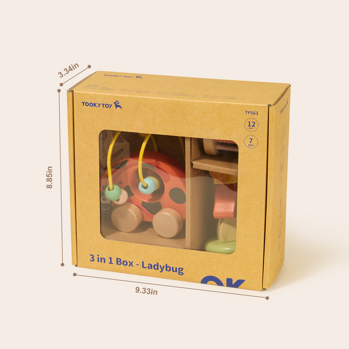 TOOKY TOY 3 in 1 Box - Ladybug---TP563