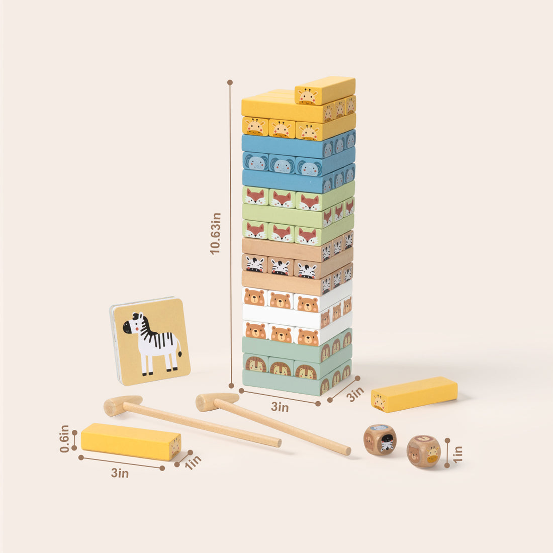 TOOKYTOY Stacking Game - Animals---TY704N
